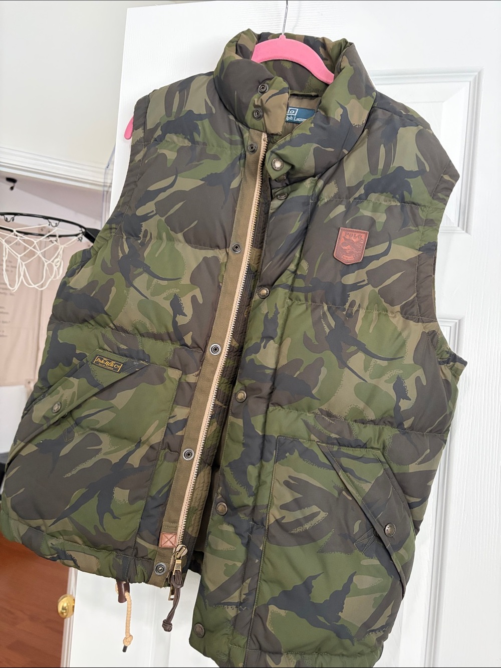 Polo by Ralph Lauren Kids Green Camouflage Quilted Vest